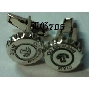 Dixie Beer Bottle Cap .925 Sterling Silver Cufflinks BY LetyG